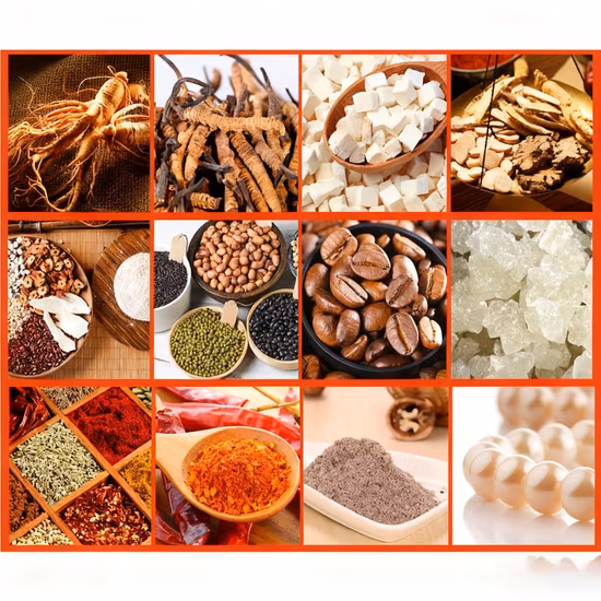 Zucker, Kurkuma, Kräuter, Tee, Blatt, Früchte, Schale, superfeine Pulverherstellung, Mahlen, Zerkleinern, Mahlen, Pulverisierer, Schleifmaschine